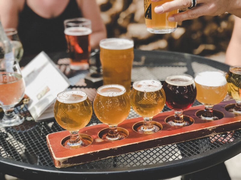 beer tasting board