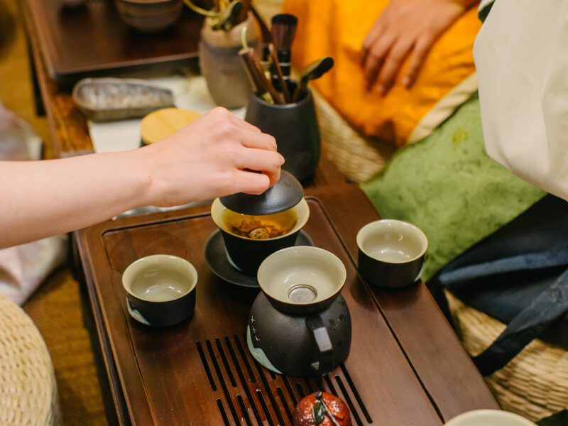 An assortment of tea paraphernalia for a tea tasting date