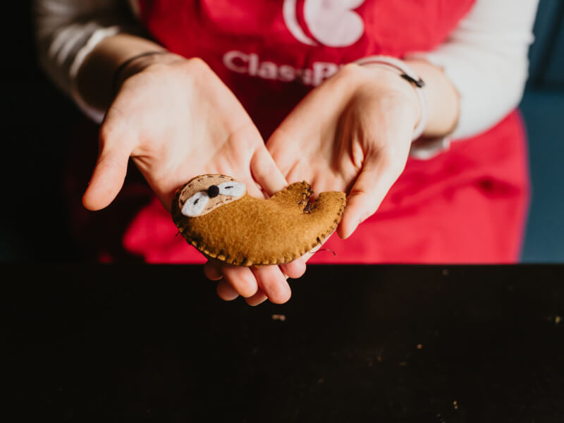 Cute hand-sewn sloth