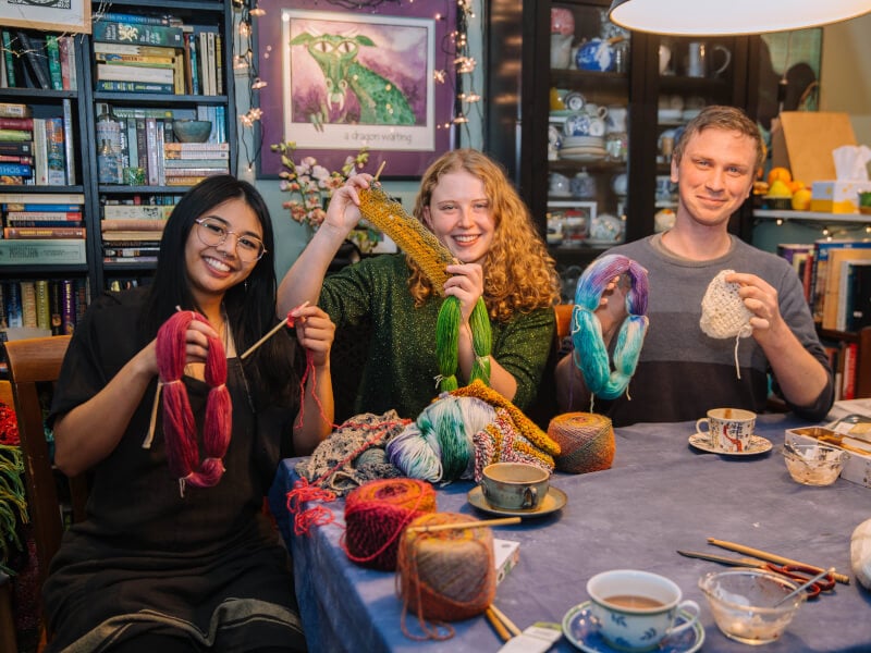 yarn dyeing and crochet workshop